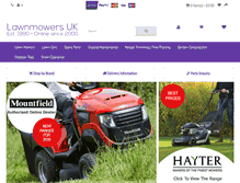 Tablet Screenshot of lawnmowers-uk.co.uk